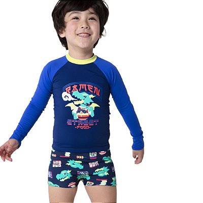 Conjunto Camiseta Manga Longa e Sunga Menino Dragão Puket 110400997