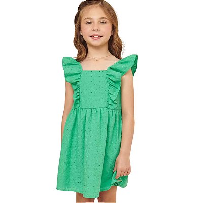 Vestido Verde em Laise Infanti 67198