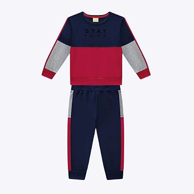 Conjunto em Moletom Peluciado Infantil Masculino Milon 2000104
