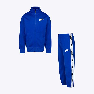 Conjunto Jaqueta Azul Manga Longa e Calça em Malha Infantil Masculino Nike 76G796-UB9