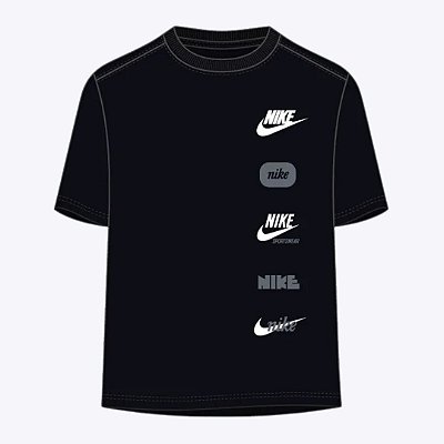 Camiseta Manga Curta Club Badge Preta Infantil Nike 86L881-023
