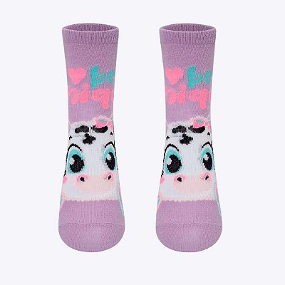 Meia Soquete Infantil Menina Vaca Patches Puket 010406246