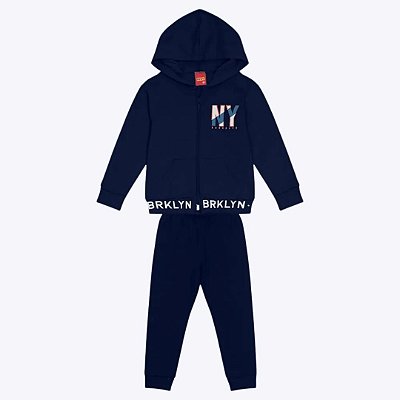 Conjunto Moletom com Capuz Infantil Masculino Kyly 1000132