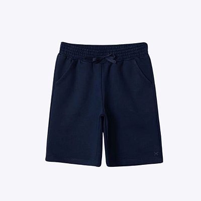 Bermuda Moletom Básica Azul Marinho Infantil Menino Hering Kids 55Knaxten