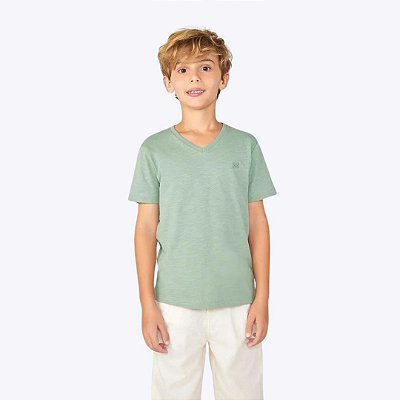 Camiseta Básica Verde Infantil Menino Hering Kids 5CMWWHXEN