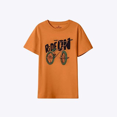 Camiseta Laranja Estampada Infantil Menino Hering Kids 5CFYLNCEN