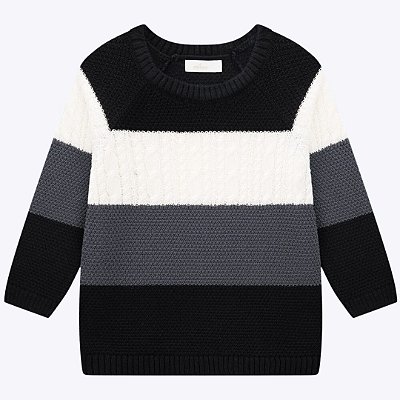 Blusa em Tricot Manga Longa Infantil Menino Milon 2000063
