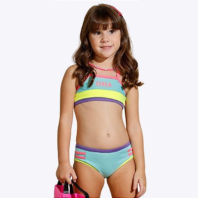 Biquíni Color Block Infantil Feminino Poah Noah  52901