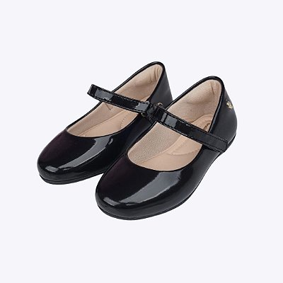 Sapatilha Bailarina Verniz Preta Infantil Feminina Pampili 188647000