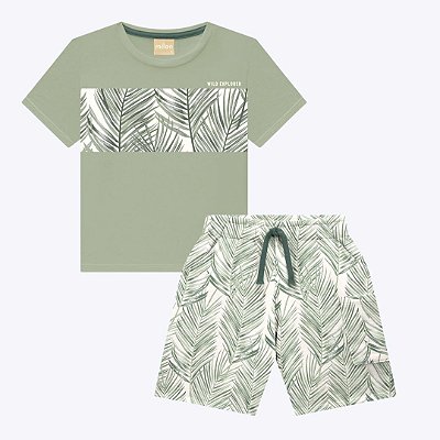 Conjunto Camiseta e Bermuda Infantil Masculina Milon 2000204