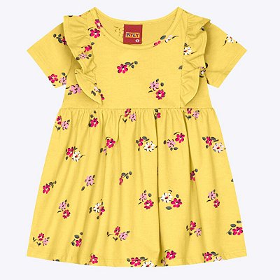 Vestido Manga Curta Flores Bebê Menina Kyly 1000194