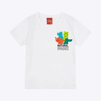Camiseta Manga Curta Estampada Infantil Masculina Kyly 1000351