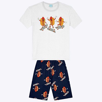 Pijama Hot Dog Brilha No Escuro Infantil Menino Kyly 1000459