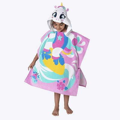 Poncho de Praia Unicórnio Aloha Infantil Menina Puket 100400483