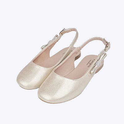 Sapatilha Slingback Ballet Lacinho Infantil Menina Pampili 734019000