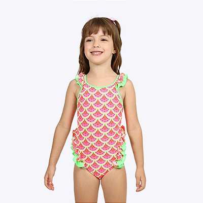Maiô Estampa Colorida Infantil Menina Moda Praia Siri Kids 39169