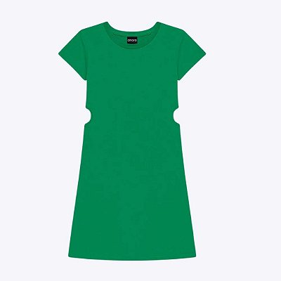 Vestido Liso Manga Curta Teen Menina Amora 5000059