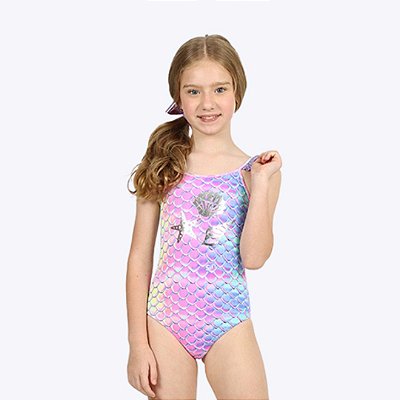 Maiô Tecno Sereia Infantil Menina Moda Praia Siri Kids 39217