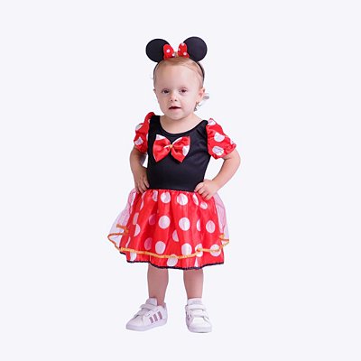 Fantasia Minnie Mouse Infantil Menina Muvile 3765