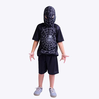 Fantasia Homem-Aranha Preto Infantil Menino Muvile 5362