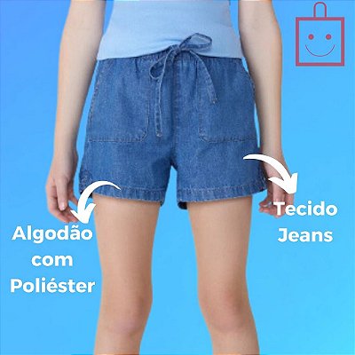 Short Jeans Infantil Feminino Hering Kids C6VZ