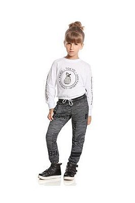 Poah Noah Conjunto Infantil Feminino Manga Longa 45620    BRANCO
