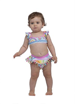 Biquini Infantil Feminino Sirikids Colorido 36074