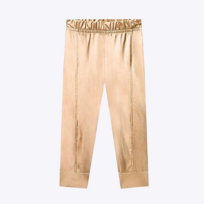 Conjunto Casaco Pelinho e Calça Legging Metalizada Infantil Menina Milon 2000142