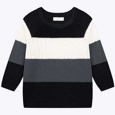 Blusa em Tricot Manga Longa Infantil Menino Milon 2000063