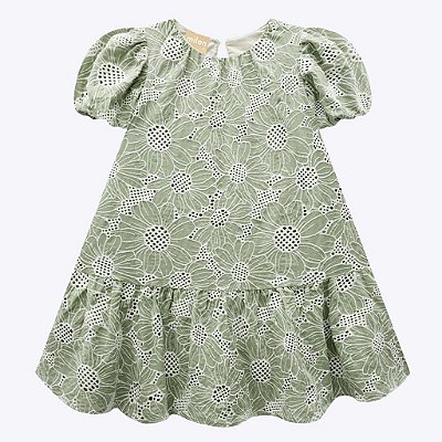 Vestido Manga Curta Laise Infantil Feminino Milon 2000375