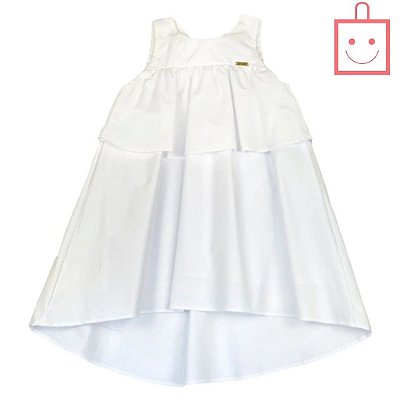 Vestido Branco Mullet Infantil Precoce 4323