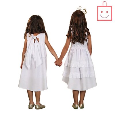 Vestido Mullet Branco Infantil Precoce 4329
