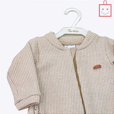 Macacão Longo em Malha Bebê Menino Paraiso 16069