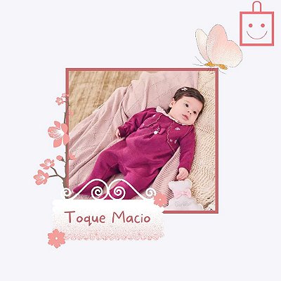 Macacão Longo Roxo Toque Macio Bebê Menina Paraiso 16112