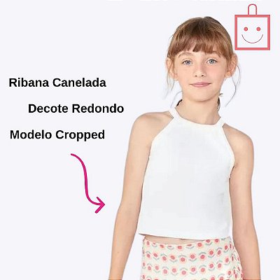 Regata Básica Off White Infantil Menina Hering Kids 51PRNMCEN