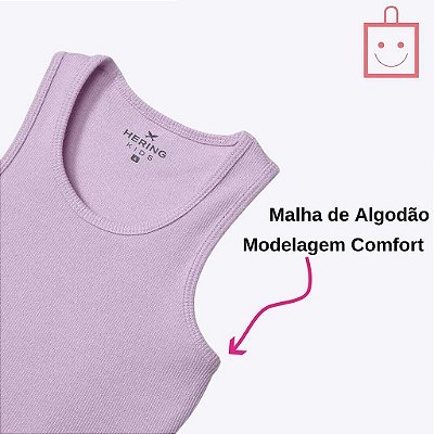 Regata Básica Lilás Infantil Menina Hering Kids 51Q4XLLEN