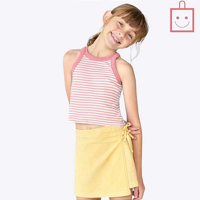 Regata Cropped em Ribana Infantil Menina Hering Kids 51QG1AEN