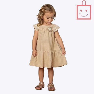 Vestido Manga Curta Infantil Menina Milon 2000524