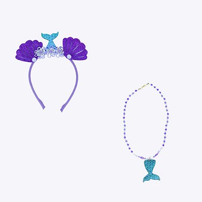 Fantasia de Sereia Lilás Infantil Menina Muvile 9931