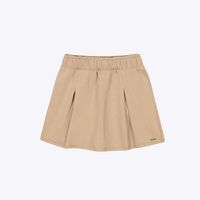 Conjunto Blusa Manga Longa com Colete e Shorts-Saia Rosa Infantil Menina Mundo Cinti 12334