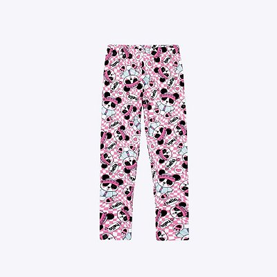 Conjunto Casaco Moletom Com Capuz E Calça Legging Panda Infantil Menina Mundo Cinti 12360 Preto