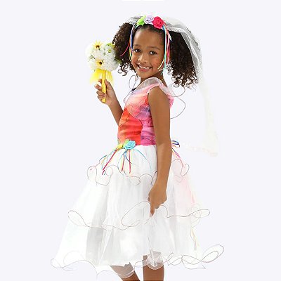 Vestido Junino Noiva Branco Infantil Menina Tango 2088