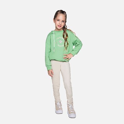 Conjunto Moletom Com Capuz E Calça Legging Molecotton Infantil Menina Have Fun 29379