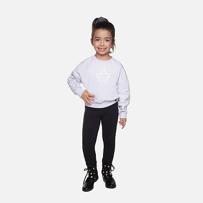 Conjunto Moletom e Calça Legging Molecotton Infantil Menina Have Fun 29387