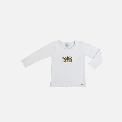 Blusa Manga Longa Cotton Infantil Menina Have Fun 29422 Offwhite