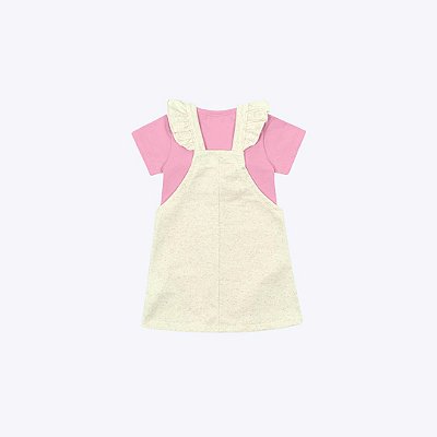 Conjunto Salopete Bebê Menina Mundo Cinti 10397