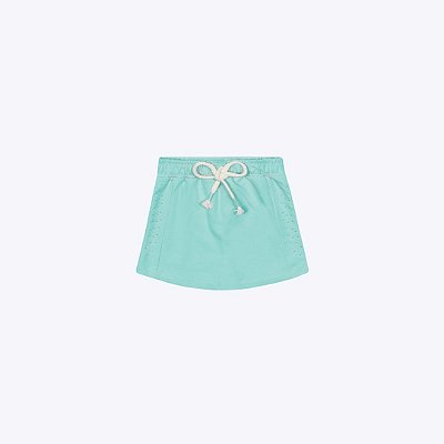 Conjunto Blusa Manga Curta Abacaxi e Shorts-Saia Bebê Menina Mundo Cinti 10426