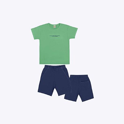 Conjunto Camiseta e Bermuda Moletom Juvenil Masculino Have Fun 29686
