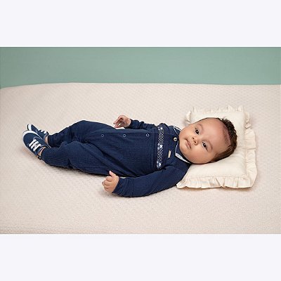 Macacão Manga Longa Azul Marinho Bebê Menino Paraiso 00118562