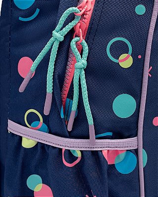 Mochila de Costas Grande Marinho Geométrica Puket 050404138